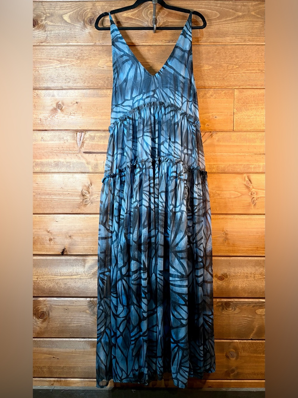 Free People Blue Tie-Dye Maxi Dress